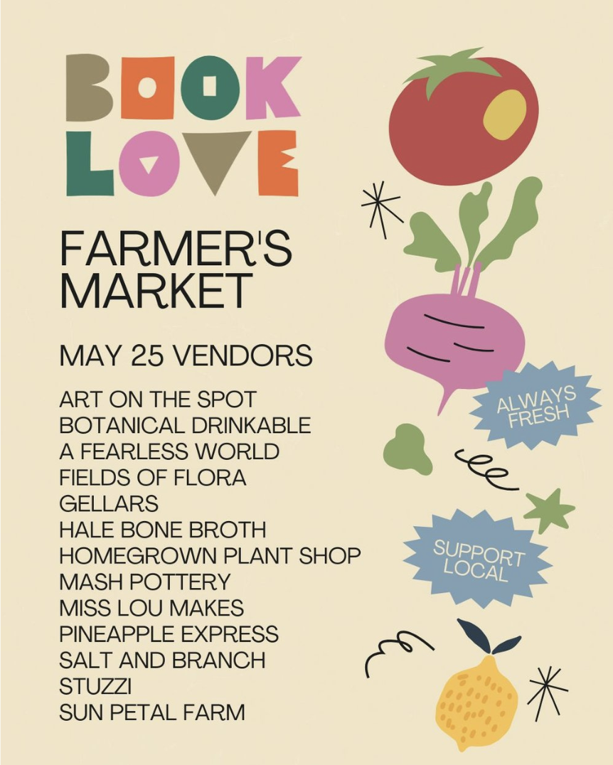 Book Love Farmer's Market May 25