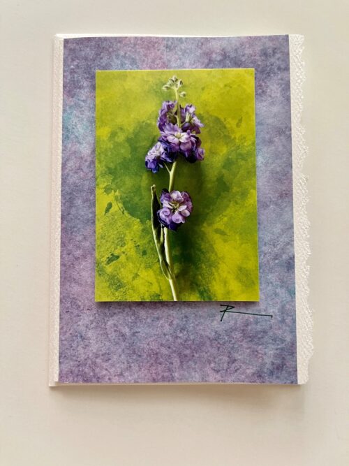 Roxanne Marshal Card Purple Flower