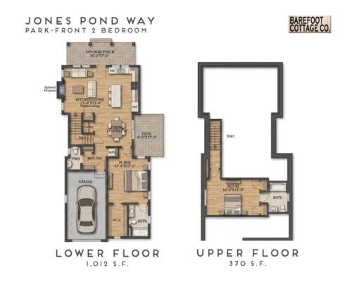 Two Bedroom Park-front Floor Plan Jones Pond Way