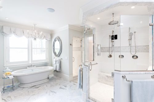 MacKenzie Brothers Ryecroft Custom Home Double Shower & Tub