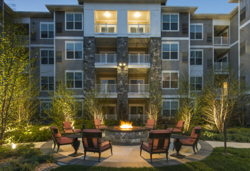 Marq at The Pinehills Luxury Apartments Firepit
