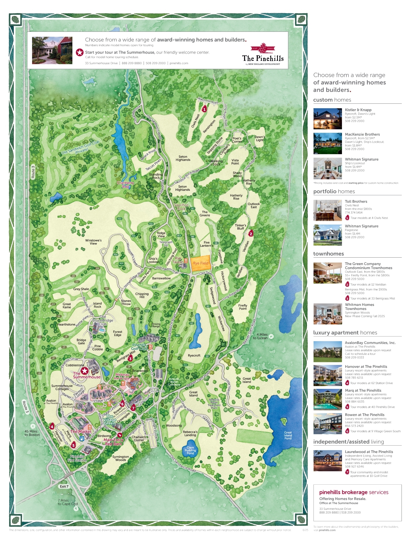 Pinehills Tour Map