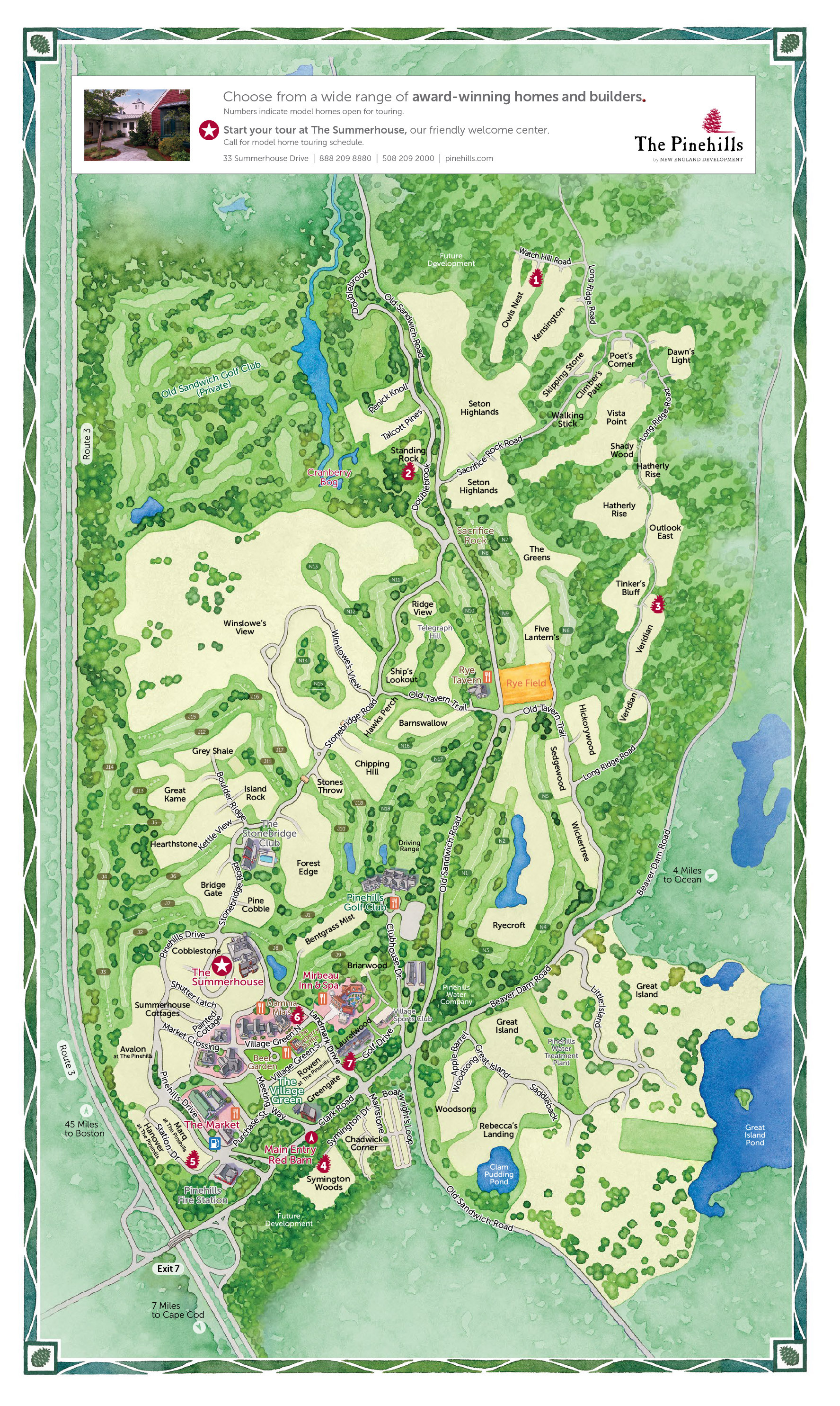 Pinehills Tour Map 230531