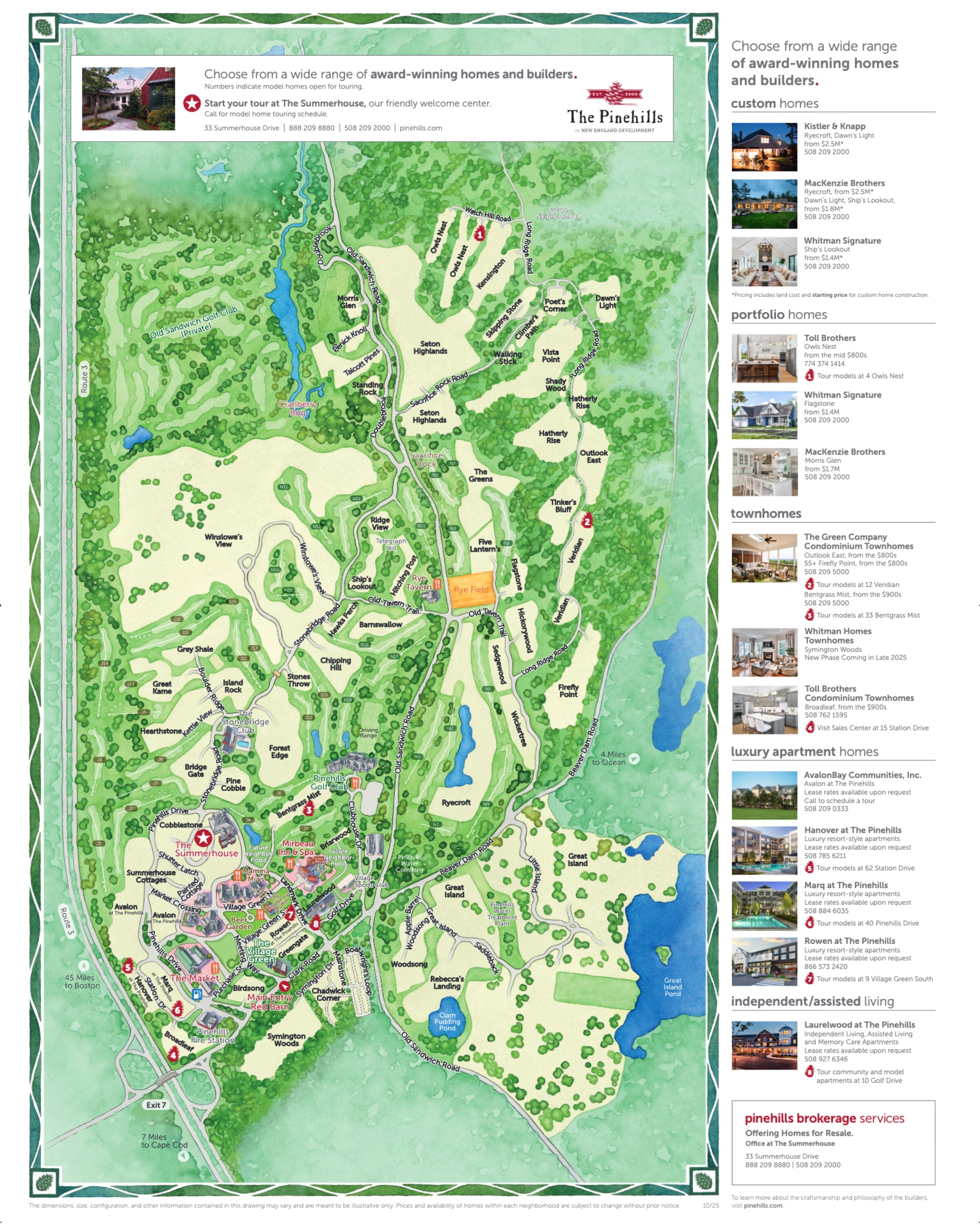 Pinehills Tour Map